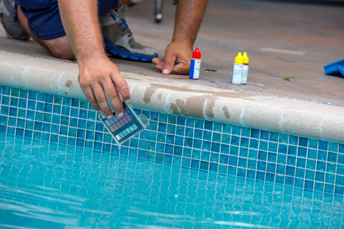 Pool water testing and maintenance